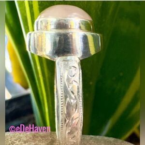 Sterling Rose Quartz Ring
